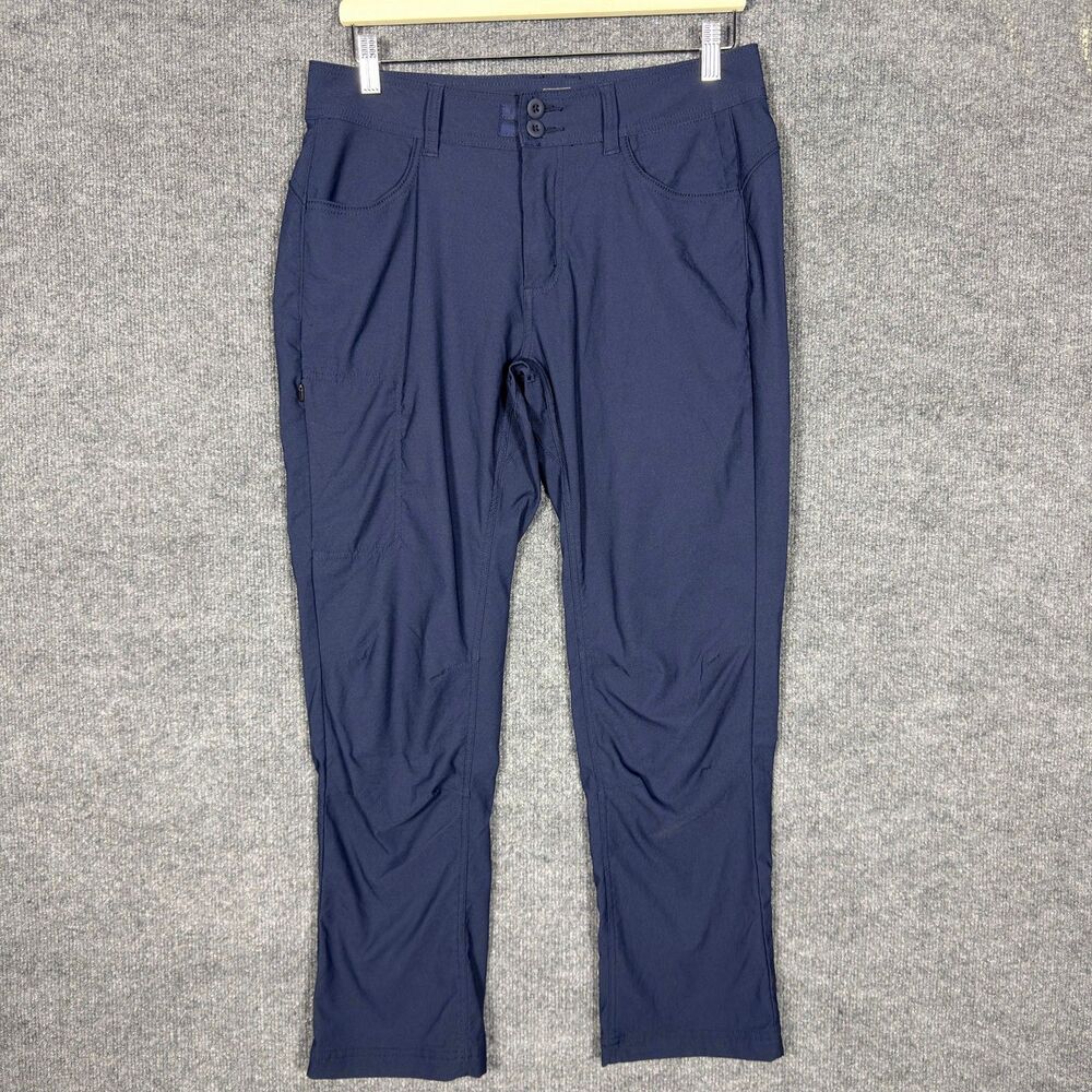 prAna Womens Hiking Pants Size 8 Short Navy Blue Straight Fit Stretch Outdoor
